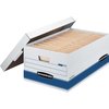 Bankers Box Storage Boxes, w/Lid, 700 lb, Legal, 15"x24"x10", 4/CT, WE/BE PK FEL0070205